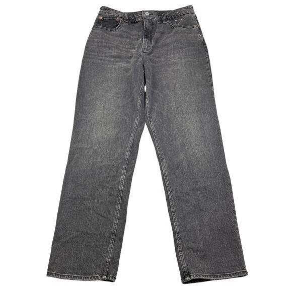 NWT ABERCROMBIE & FITCH The 90's Straight Ultra High Rise Jean Sz 26 SHORT - Picture 2 of 7